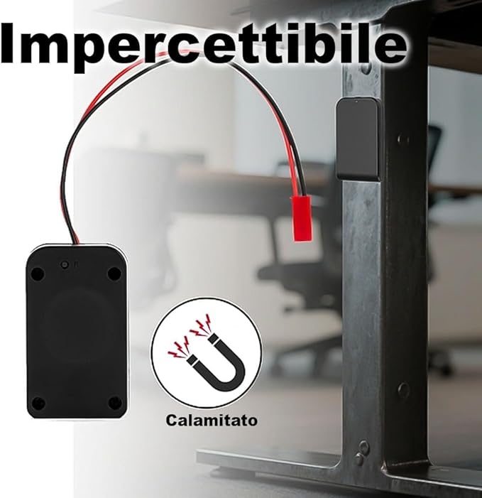 Microspia Antifurto Audio Wi-Fi – Mini Registratore Magnetico – Registratore Vocale Digitale Professionale – Fissaggio Magnetico & Archiviazione Doppia (AR-09)