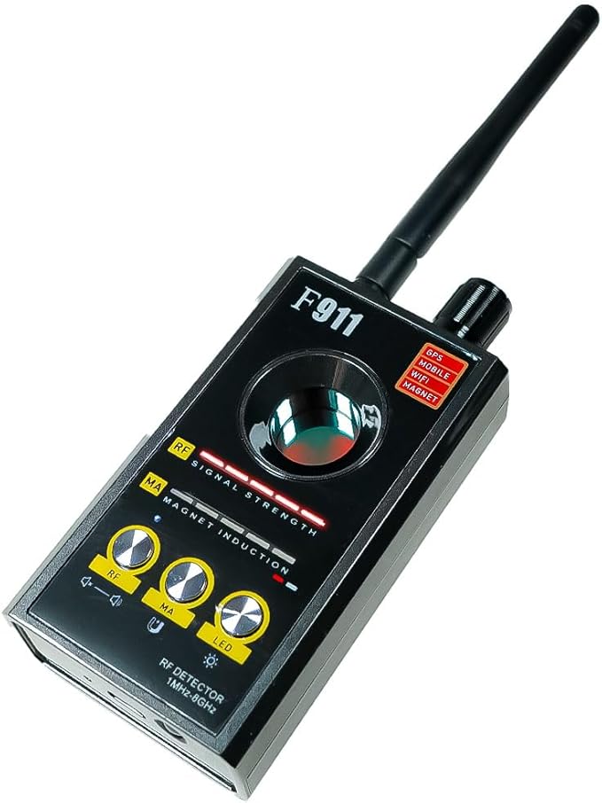 Rilevatore Professionale Multifunzionale 3 in 1 per Hotel, Auto e Ufficio – Modalità RF, Magnetica e Rilevazione IR per la Massima Protezione della Privacy (F911)