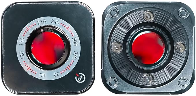 Rivelatore di Telecamere Nascoste con Filtro Ottico e Luce Rossa – 3 Modalità , Compatto e Ricaricabile via USB