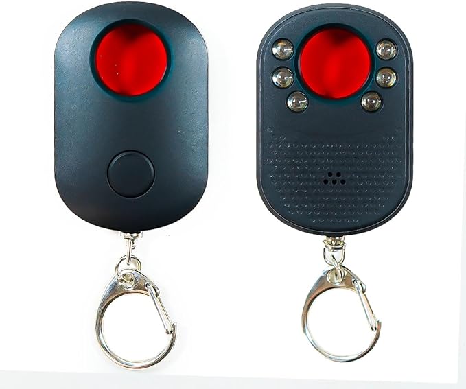 Rilevatore di microspie in miniatura – scansione ottica con filtro rosso e allarme di emergenza – ideale per hotel, auto, uffici e viaggi (G5 SMART)