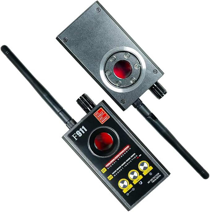 Rilevatore Professionale Multifunzionale 3 in 1 per Hotel, Auto e Ufficio – Modalità RF, Magnetica e Rilevazione IR per la Massima Protezione della Privacy (F911)