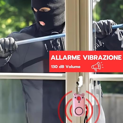 Rilevatore di Telecamere Nascoste - Dispositivo di Protezione della Privacy 3 in 1 – Allarme Personale 130dB e Sensore di Vibrazione – Sicurezza Portatile per Viaggi e Hotel (NERO)