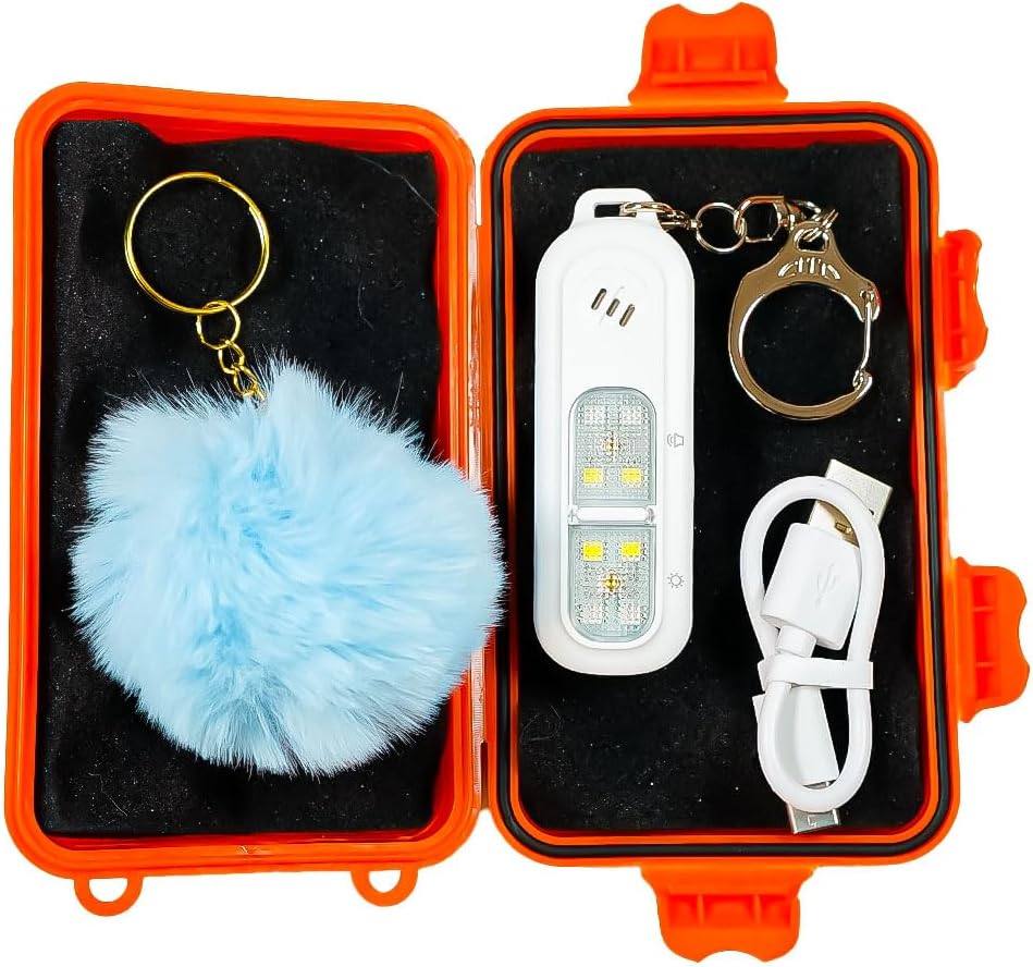 Allarme Personale con Luce LED – Portachiavi Difesa Personale 130dB per Donne, Bambini e Anziani – Mini Dispositivo Anti-Aggressione