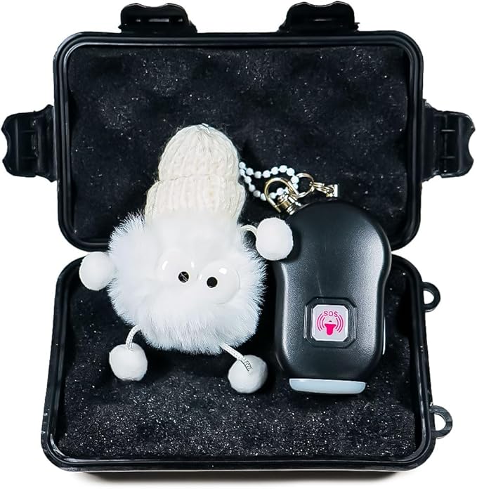 Allarme Personale con Pulsante SOS – Sirena 130dB con Torcia LED, Portachiavi di Sicurezza per Donna, Bambini e Anziani – Dispositivo Tascabile di Emergenza