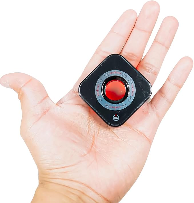 Rivelatore di Telecamere Nascoste con Filtro Ottico e Luce Rossa – 3 Modalità , Compatto e Ricaricabile via USB