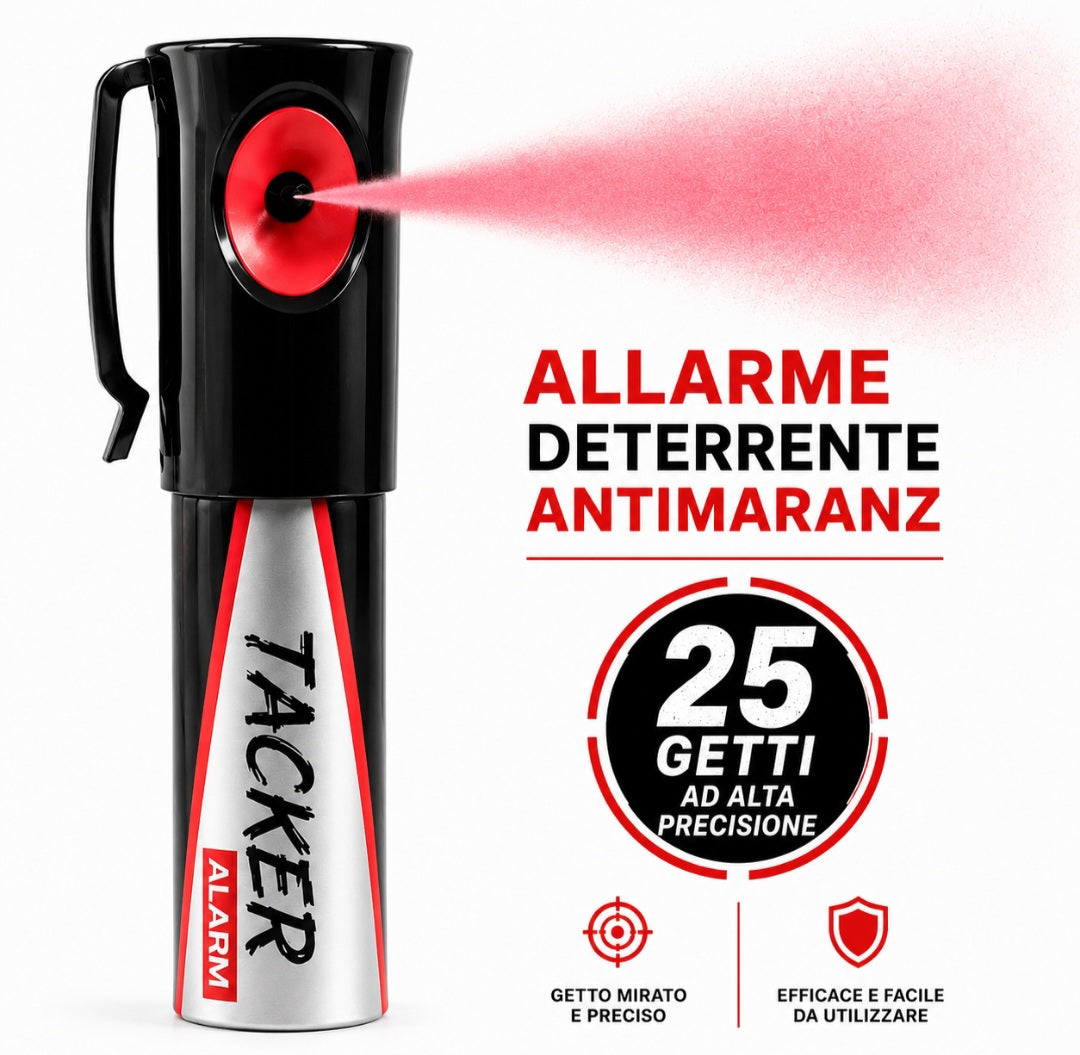 Monty Soul | Allarme Personale di Sicurezza con 25 getti, Dispositivo Portatile Dissuasore, Made in Germany