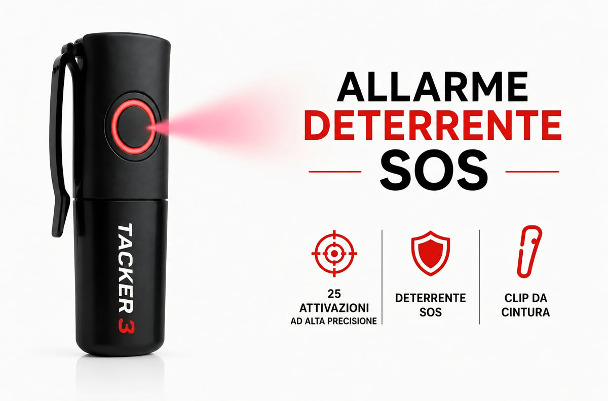 Monty Soul | Allarme Personale di Sicurezza con 25 getti, Dispositivo Portatile Dissuasore, Made in Germany