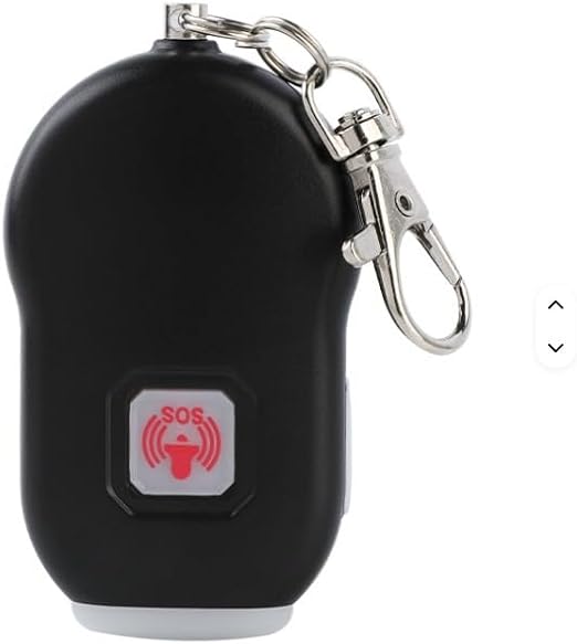 Allarme Personale con Pulsante SOS – Sirena 130dB con Torcia LED, Portachiavi di Sicurezza per Donna, Bambini e Anziani – Dispositivo Tascabile di Emergenza