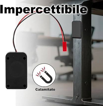 Microspia Antifurto Audio Wi-Fi – Mini Registratore Magnetico – Registratore Vocale Digitale Professionale – Fissaggio Magnetico & Archiviazione Doppia (AR-09)