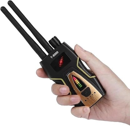 Rilevatore Microspie e Microcamere Spia – Analisi di Segnali RF, Campi Elettromagnetici e Interferenze Invisibili per Sicurezza e Privacy – Rilevamento Portatile Micro Camere (T8000)