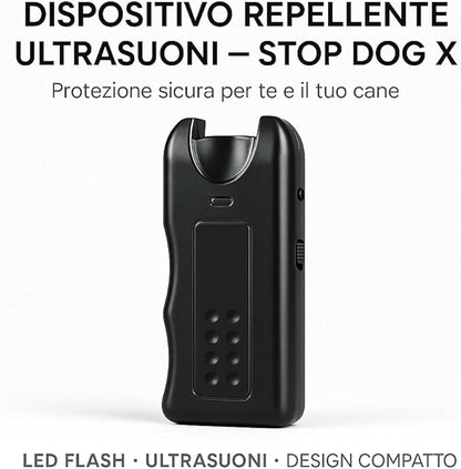 Dispositivo Repellente per Cani Aggressivi con Ultrasuoni e LED Flash, Portatile e Sicuro, Allontana Cani Minacciosi Senza Danneggiarli, Perfetto per Jogging, Passeggiate e Ciclisti 20MT
