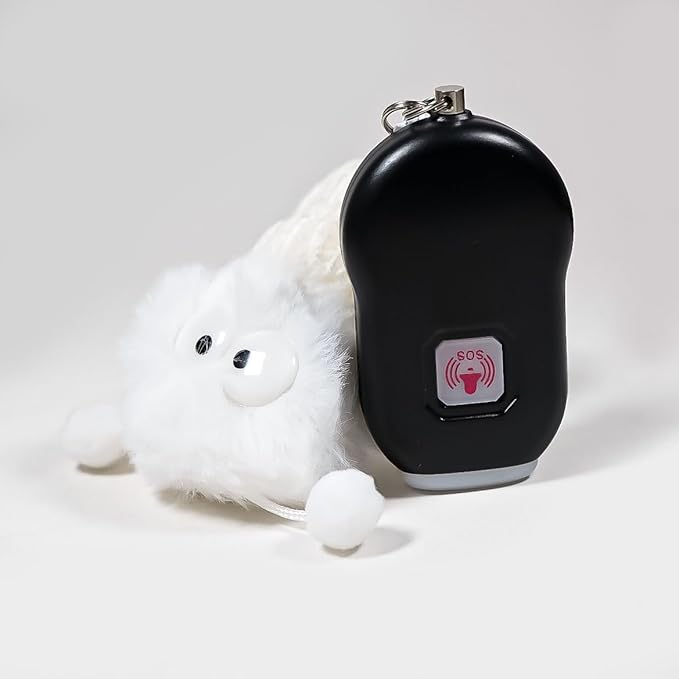 Allarme Personale con Pulsante SOS – Sirena 130dB con Torcia LED, Portachiavi di Sicurezza per Donna, Bambini e Anziani – Dispositivo Tascabile di Emergenza