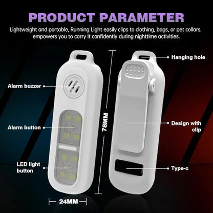 Allarme Personale con Luce LED – Portachiavi Difesa Personale 130dB per Donne, Bambini e Anziani – Mini Dispositivo Anti-Aggressione