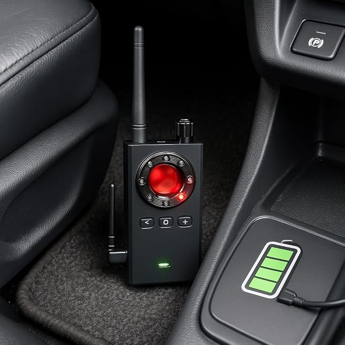 Italia - Rilevatore Microspie Professionale Militare – Rilevamento di RF, Telecamere Spia Camere Nascoste, Microcamere Dispositivi Magnetici – Ideale Per Auto e Abitazioni (K688)