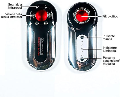 RILEVATORE DI MICROFONI di ambiente nascosti, Raggio di AZIONE 1,5 Telecamere Nascoste e OCCULTATE e Localizzatori GPS - Dispositivo Portatile, Dispositivi di Intercettazione GPS leggero (AK470)