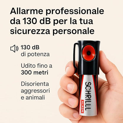 Dispositivo di Sicurezza Portatile Senza Batterie – Difesa Personale Contro Persone Malintenzionate e Animali Pericolosi – Emergenze e Autodifesa – Made In Germany