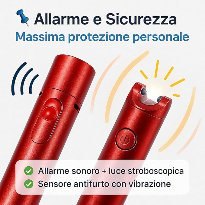 Torcia Led di Sopravvivenza Ricaricabile 3 in 1 per Autodifesa - Allarme Sonoro e Luminoso - Arco Elettrico Antivento - Per Viaggi, Campeggio ed Emergenze Varie (KACHIE) Nero (Nero) [Classe di efficienza energetica A+++]