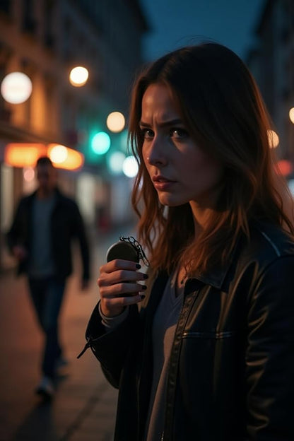 Allarme Personale con Pulsante SOS – Sirena 130dB con Torcia LED, Portachiavi di Sicurezza per Donna, Bambini e Anziani – Dispositivo Tascabile di Emergenza