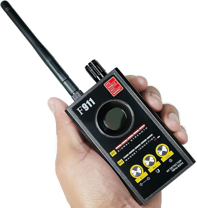 Rilevatore Professionale Multifunzionale 3 in 1 per Hotel, Auto e Ufficio – Modalità RF, Magnetica e Rilevazione IR per la Massima Protezione della Privacy (F911)