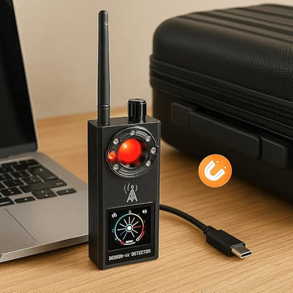 Italia - Rilevatore Microspie Professionale Militare – Rilevamento di RF, Telecamere Spia Camere Nascoste, Microcamere Dispositivi Magnetici – Ideale Per Auto e Abitazioni (K688)