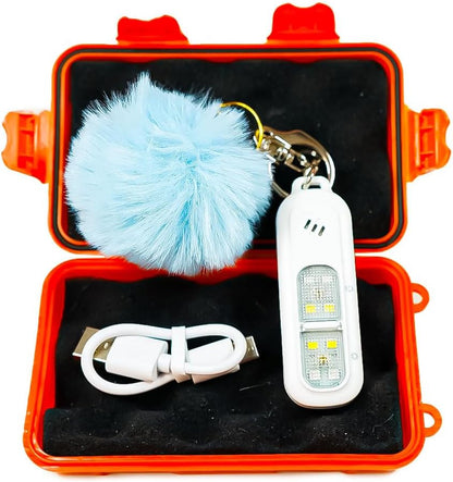 Allarme Personale con Luce LED – Portachiavi Difesa Personale 130dB per Donne, Bambini e Anziani – Mini Dispositivo Anti-Aggressione