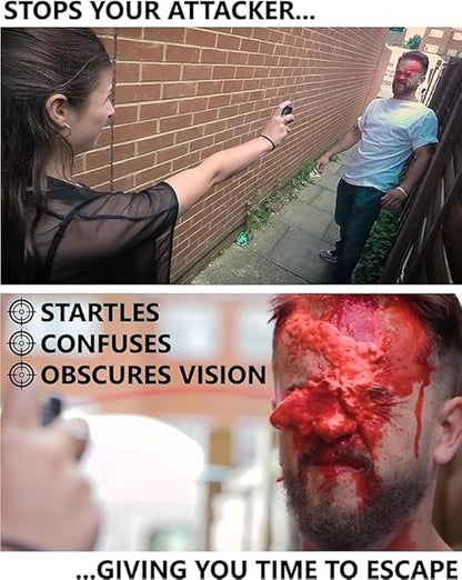 Hoernecke Tiw Farb Spray anti-aggressione in formato tascabile, in gel, da tenere in borsa, zaino o giacca, 20 ml