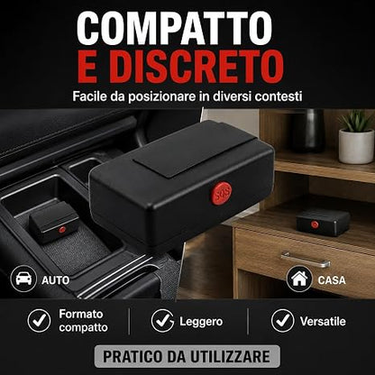 MICROSPIA AUDIO Ascolto solo LIVE e Localizzatore GMS con SIM (NON INCLUSA), Chiami e Ascolti - Controllo tramite SMS - Compatto per Monitoraggio e Antifurto per Auto e Abitazioni A8