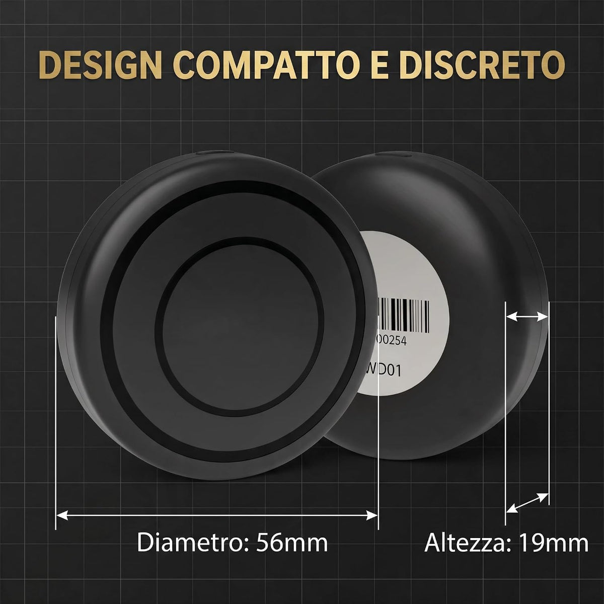 Localizzatore GPS per Auto e Moto, Posizione in Tempo Reale, Allarme SOS, Modalità Intelligente di Risparmio Energetico, Base Magnetica (GeoTrack2)